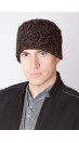 Rudo karakulio kailio kepurė-tamsiai ruda
